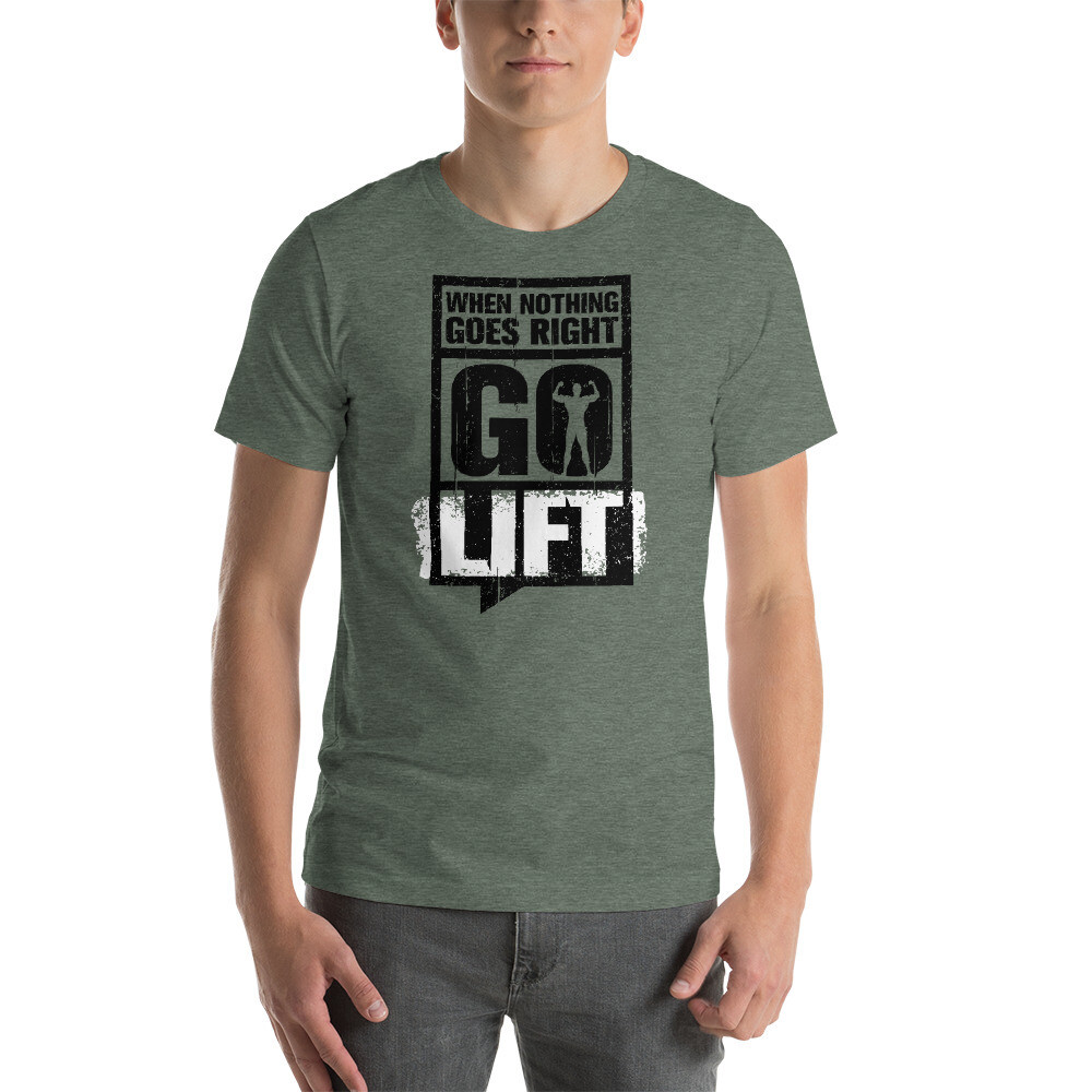 Beast - Go Lift Unisex T-shirt, Color: Heather Forest, Size: S