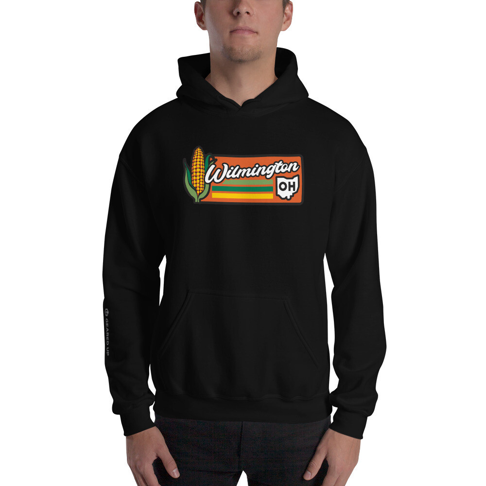 States - Wilmington Ohio Unisex Hoodie, Color: Black, Size: S