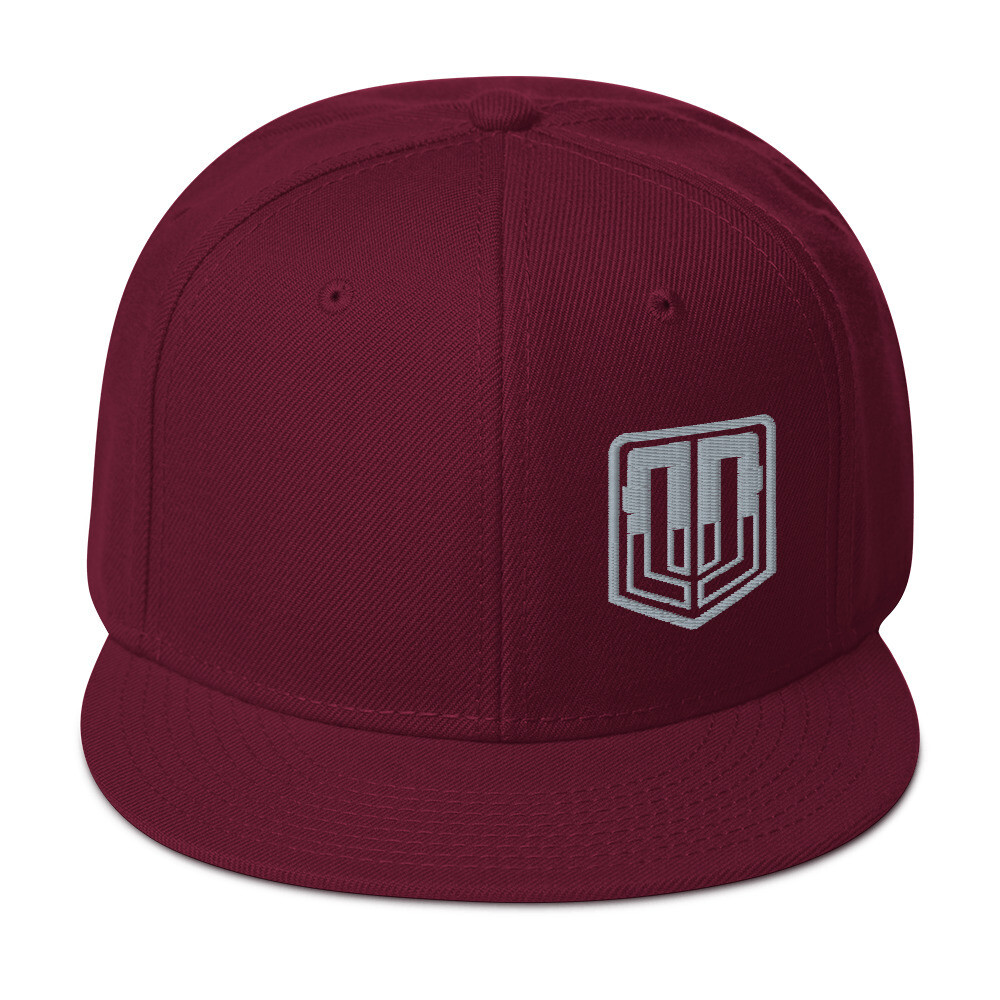 Cook DeBoard - Grey Logo Snapback Hat, Color: Burgundy maroon
