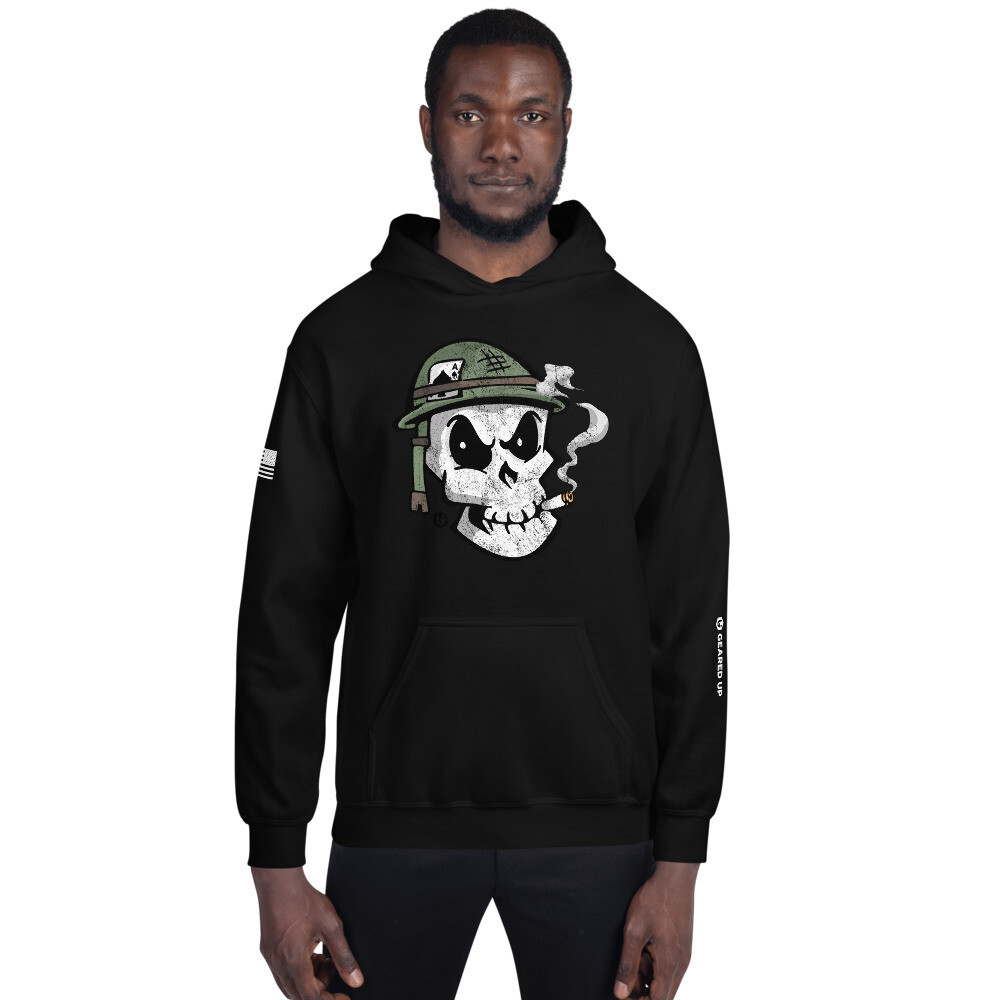 United - Viet-Skull Unisex Hoodie, Color: Black, Size: S