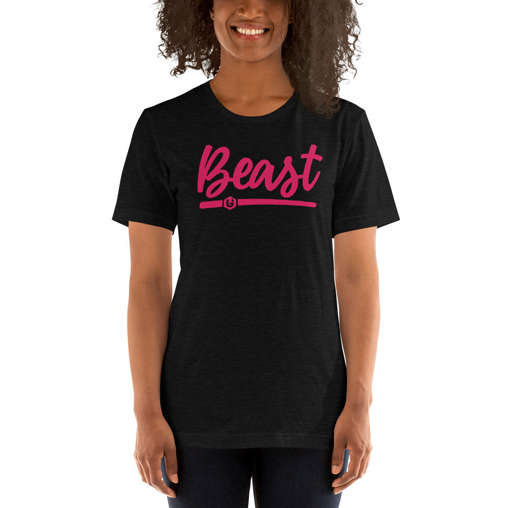 Beast - Beast Script Unisex T-Shirt, Color: Black Heather, Size: XS