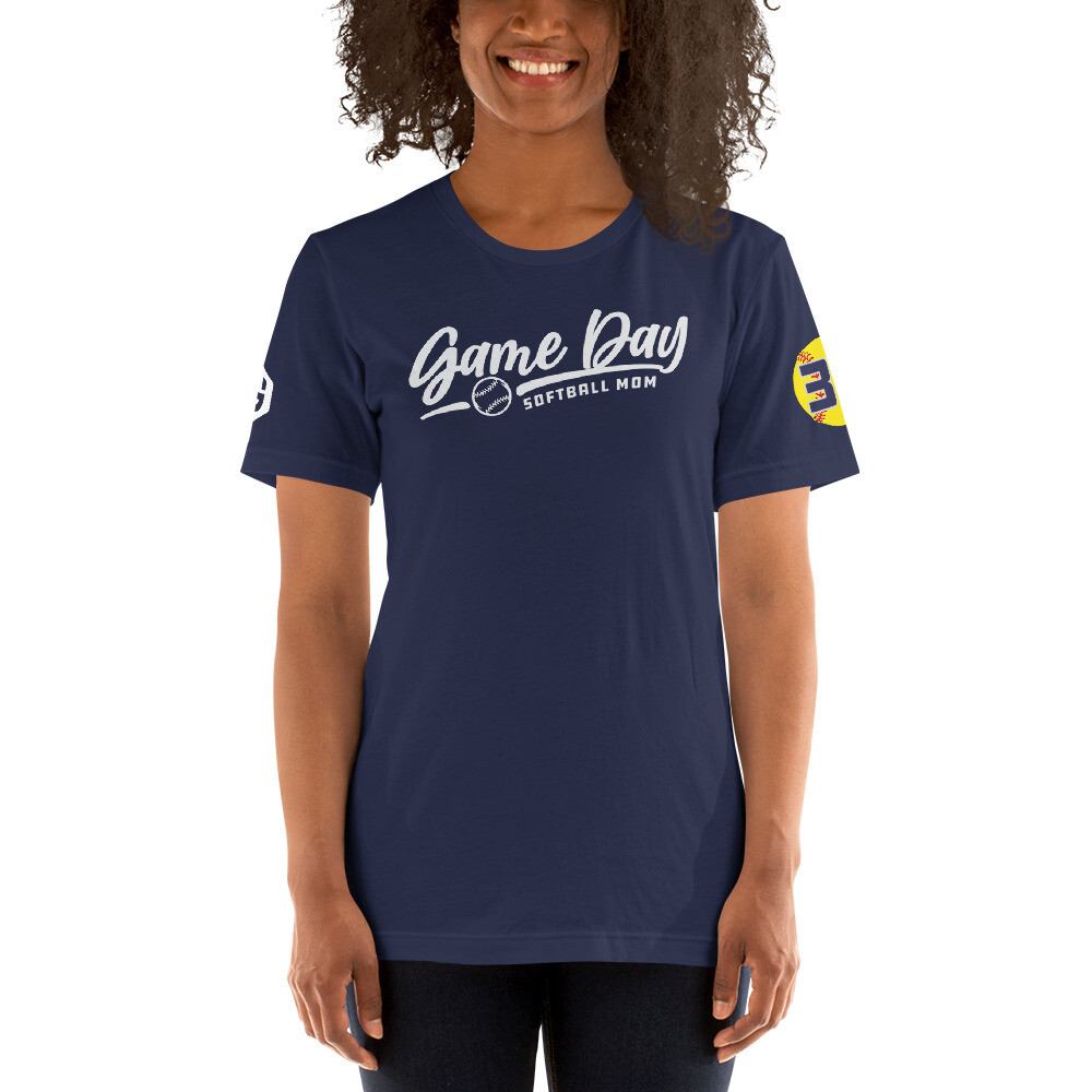 Sports - Softball Mom Alyssa Unisex T-Shirt, Color: Navy, Size: XS