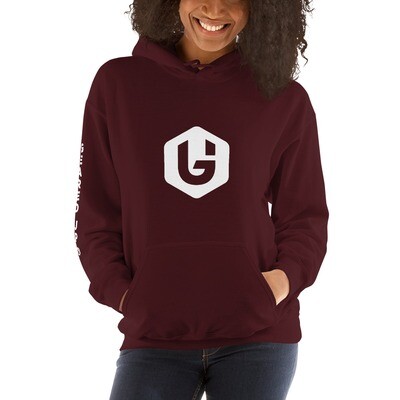 Geared Up - White Logo Unisex Hoodie
