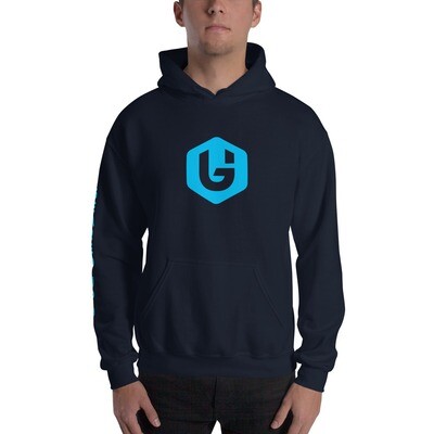 Geared Up - Cyan Logo Unisex Hoodie