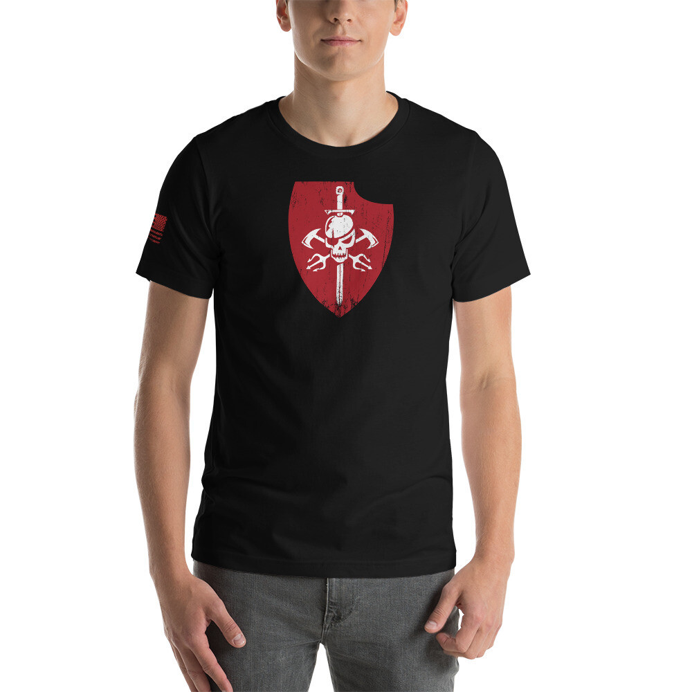 United - Trident Patch Unisex T-Shirt, Color: Black, Size: XS