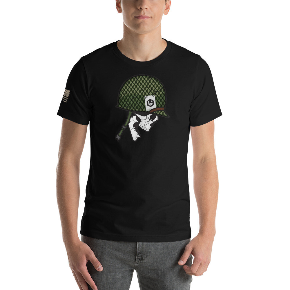 United - Skull Soldier Unisex T-Shirt, Color: Black, Size: XS
