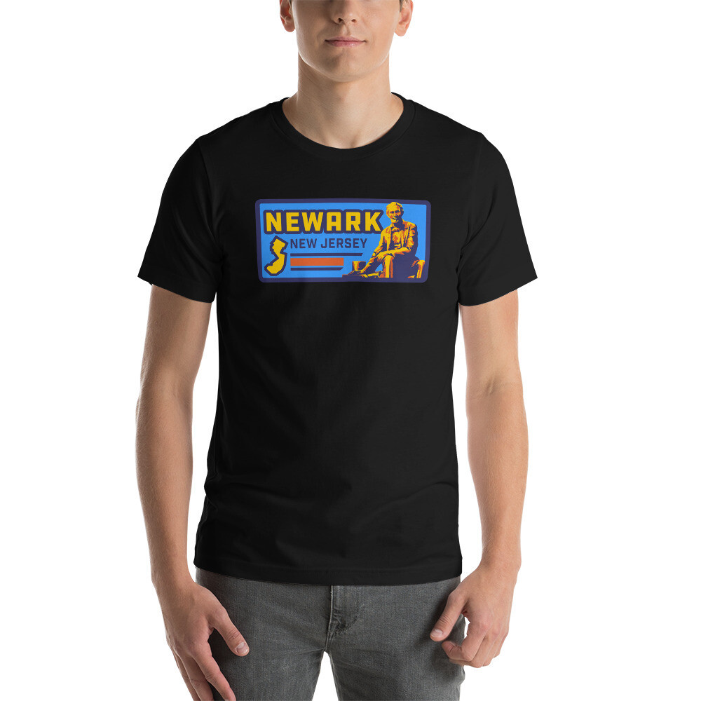 States - Newark Unisex T-Shirt, Color: Black, Size: S