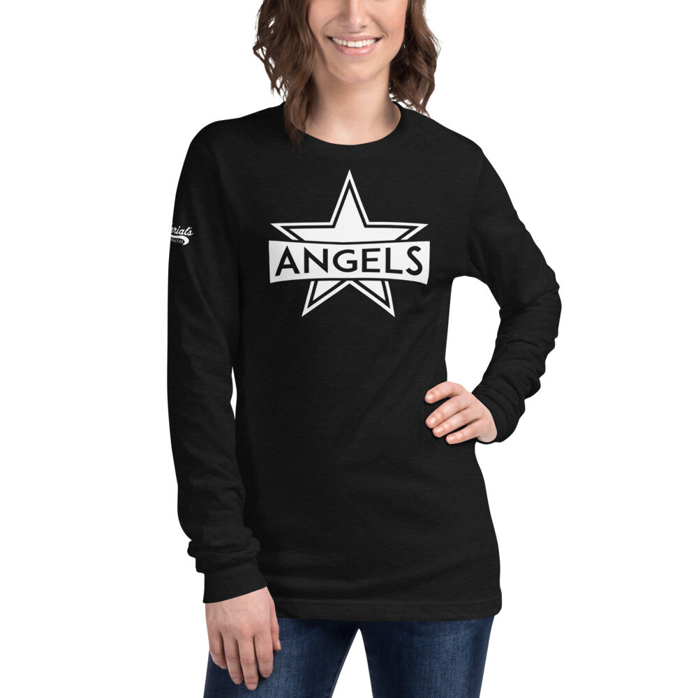Aerial's Angels - Unisex Long Sleeve Tee, Color: Black Heather, Size: XS