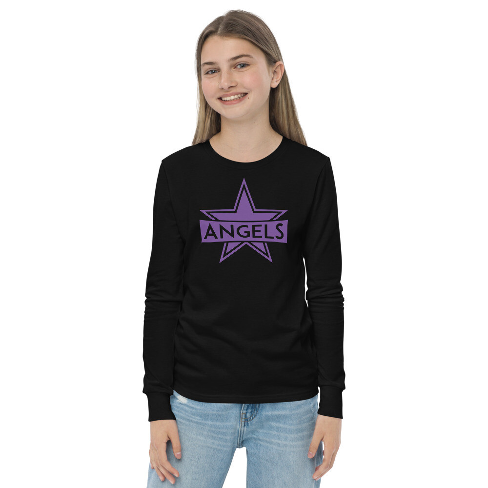 Aerial's Angels - Youth long sleeve tee, Color: Black, Size: S