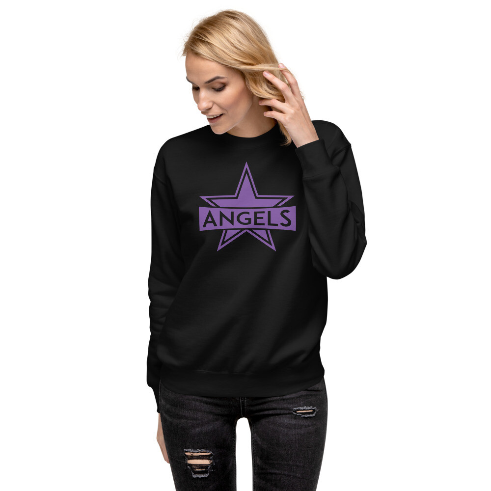 Angels - Unisex Fleece Pullover, Color: Black, Size: S