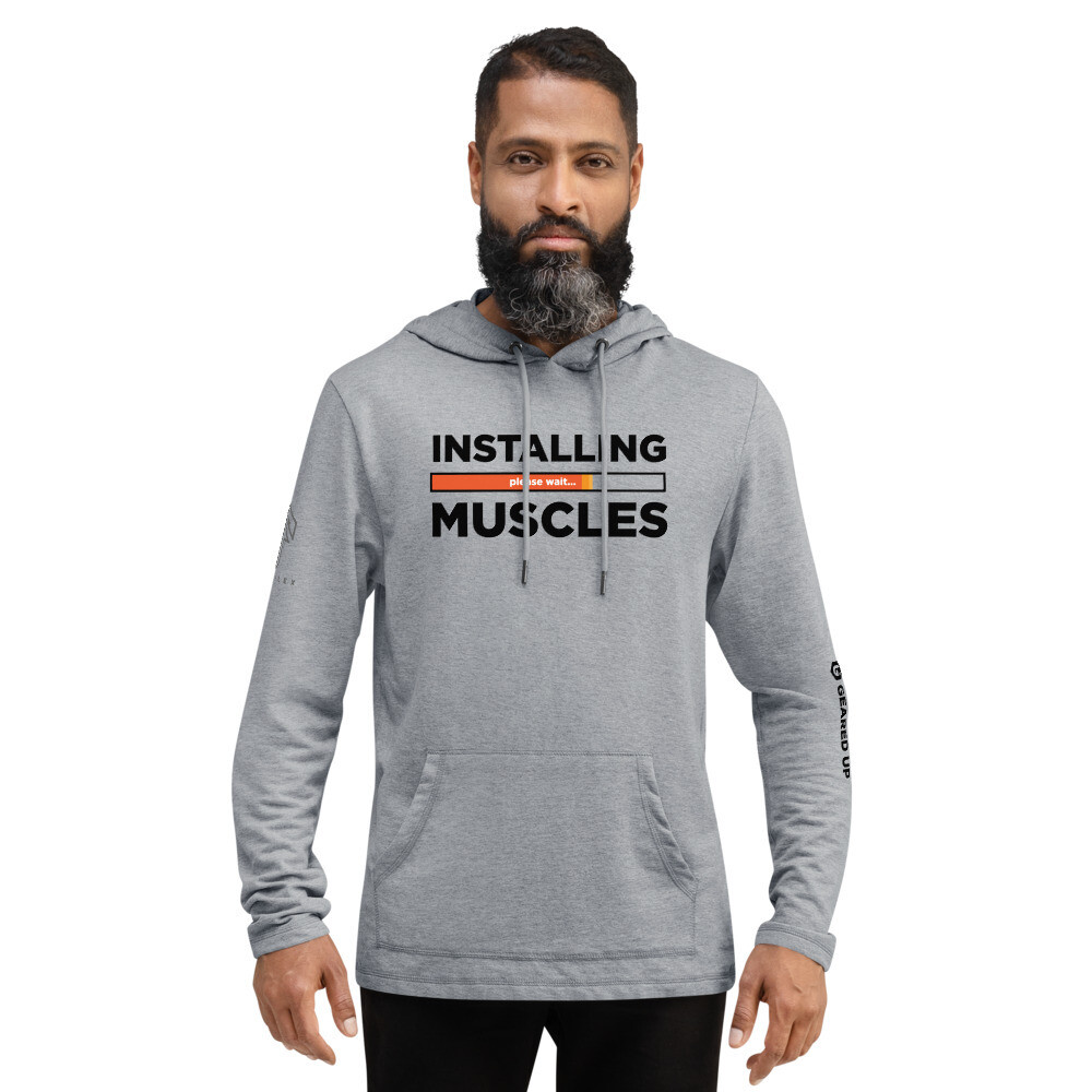 Full Flex - Installing Muscles - Unisex Lightweight Hoodie, Size: S