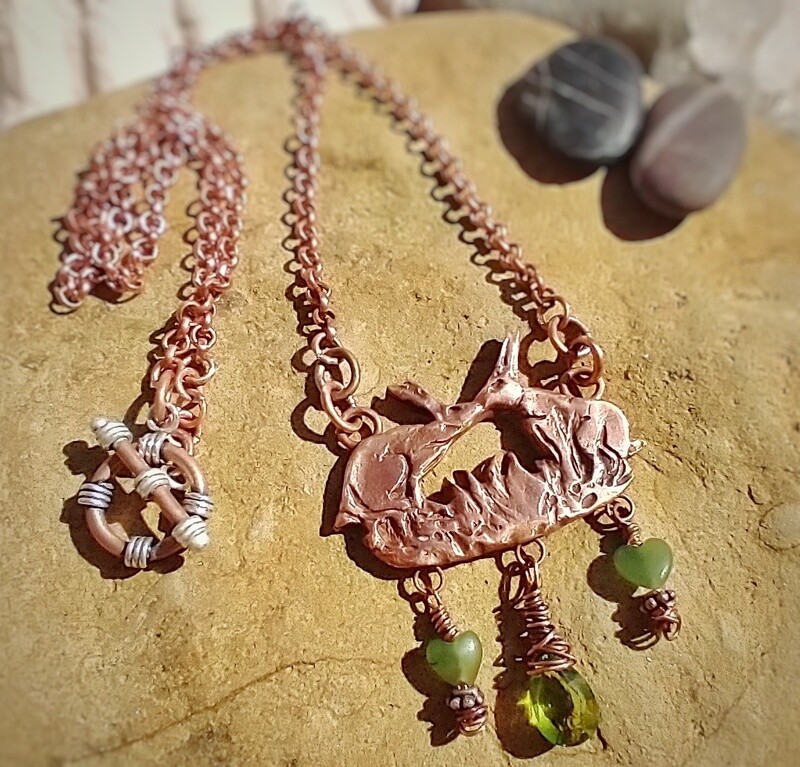 Kissing Hares Necklace