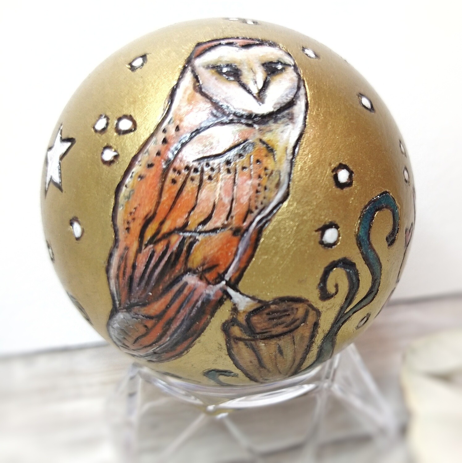 Owl Wisdom | Golden Orb