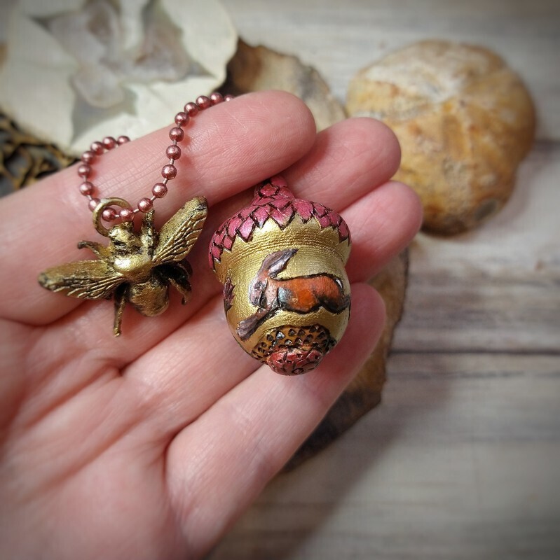 Running Hare Butterfly Love | Acorn of Plenty - Wishing Charms