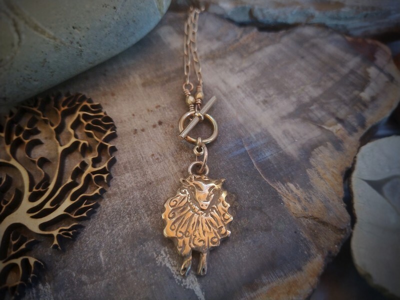 Sheep Bronze Necklace