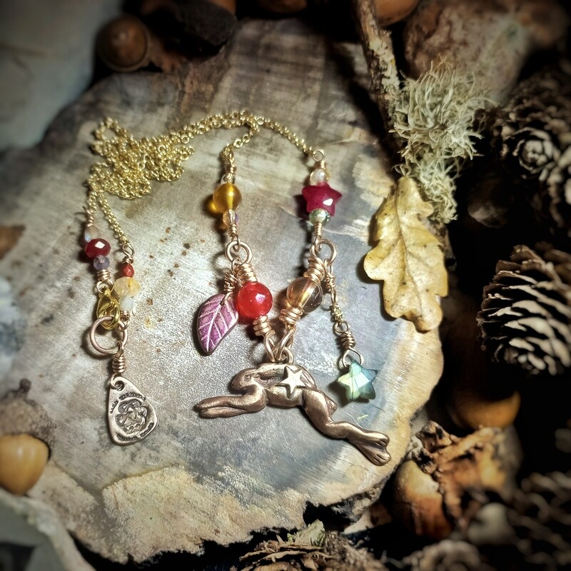 Leaping Hare Necklace Perfect for Wise Women