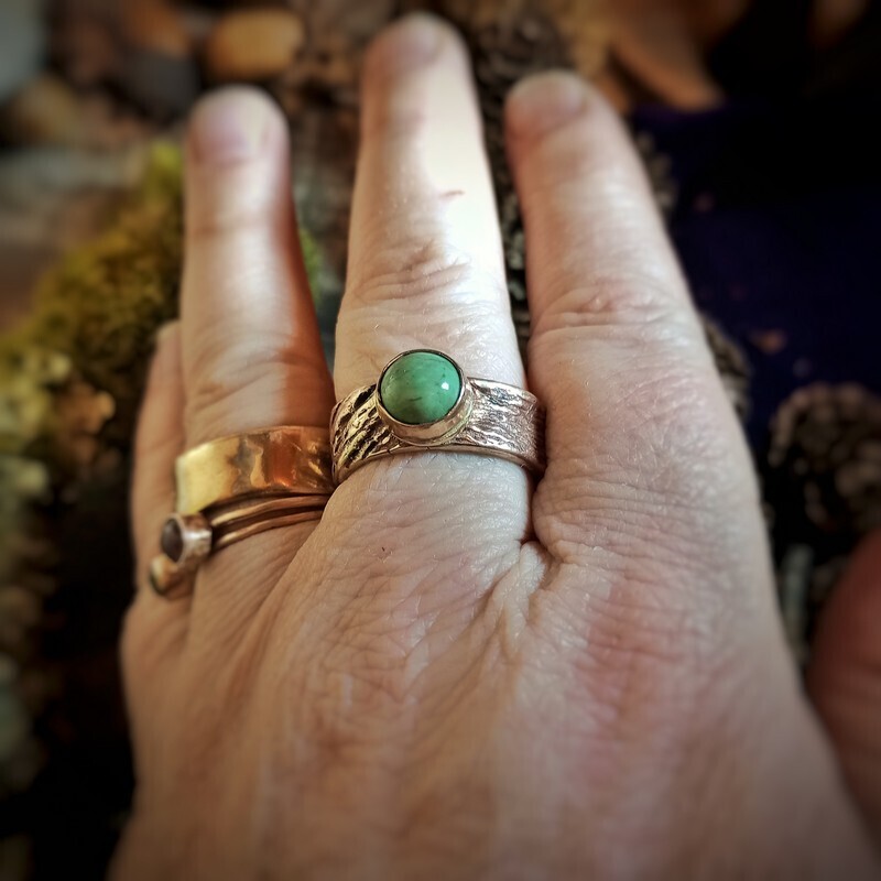 Natural Kingman Turquoise Woodland Ring