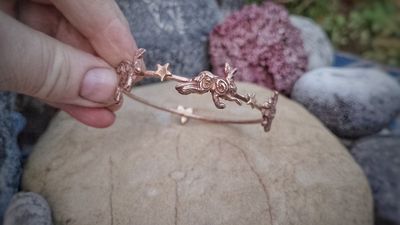 Running Spiral Starlit Hares Bangle