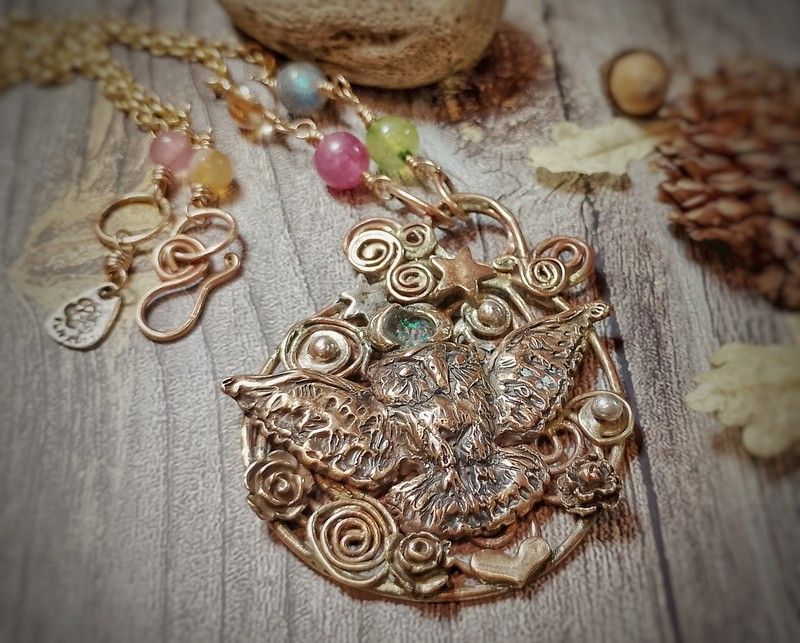 The Owls Wisdom Opal Necklace