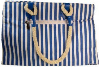 Stripy Flapper Bag - Sky Blue