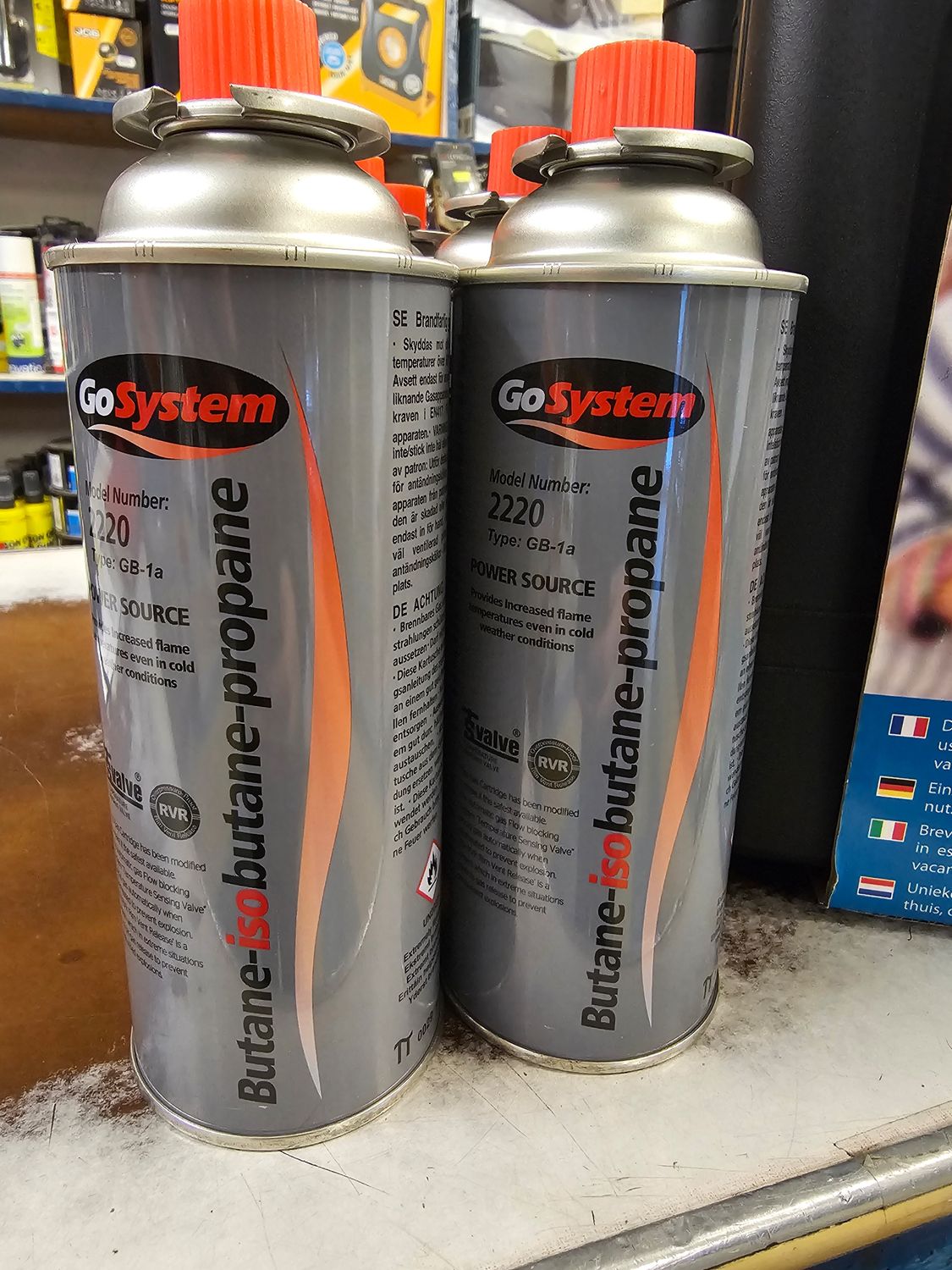 Camping gas. Butane-iso butane-propane