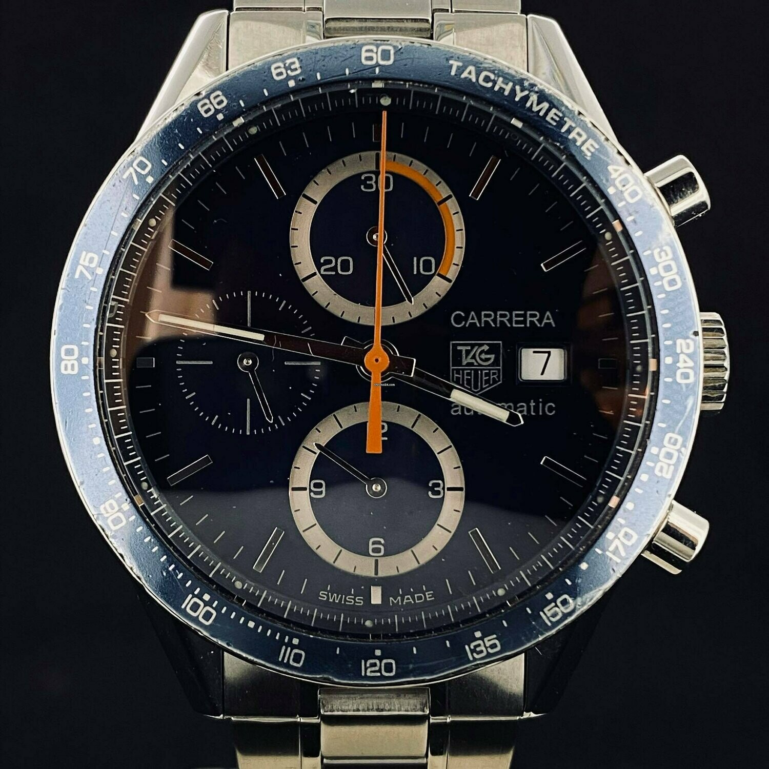 TAG Heuer Carrera Calibre 16 Blue Dial Chronograph Automatic Steel 41M