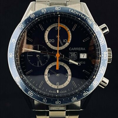 TAG Heuer Carrera Calibre 16 Blue Dial Chronograph Automatic Steel 41M