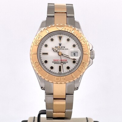 Rolex Lady Yacht-Master 29MM 18k Yellow Gold/Steel B&P1990 Full Set Condition Like New