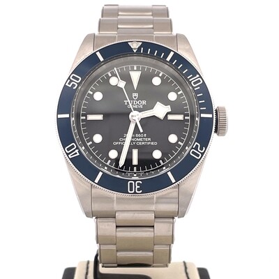 Tudor Heritage Black Bay 41MM Blue Bezel Black Dial Steel Watch B&P2021 Top Condition