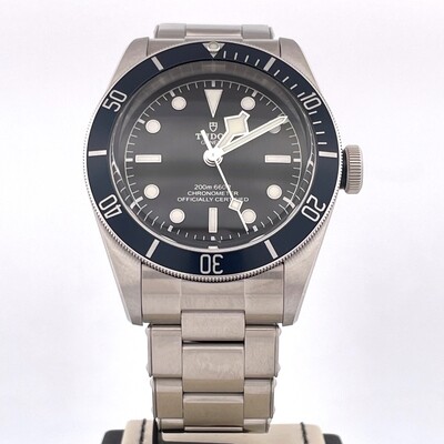 Tudor Heritage Black Bay 41MM Blue Bezel Black Dial Steel Watch B&P2021 NEW