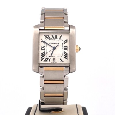 Cartier Tank Française
Automatic Gold/Steel Bracelet White Dial 28MM B&P 2012