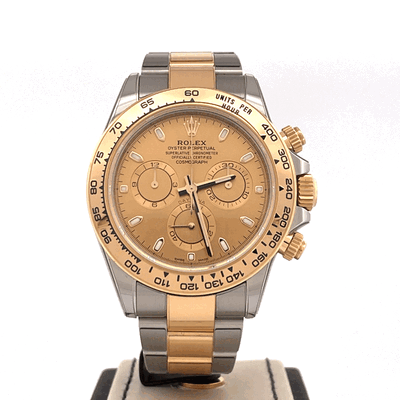 Rolex Daytona
41MM Yellow Gold/Steel Champagne Dial B&P 2022 Perfect Condition