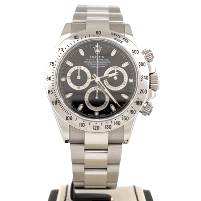 Rolex Daytona
Chronograph 'Black Dial' APH Perfect Condition Box&Papers 2010 Like new unpolished