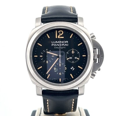 Panerai Luminor Chrono Daylight Chronograph Steel Date 44MM Watch B&amp;P2011