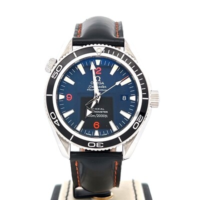 Omega Seamaster Planet Ocean
Steel / Black Bezel &amp; Orange Numerals / 42MM Watch / B&amp;P2008 MINT