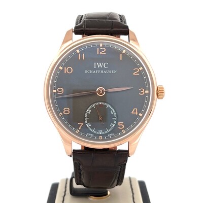 IWC Portuguese Hand-Wound
44MM Rose Gold Black Dial Manual-Winding B&amp;P 2013 Perfect Condition