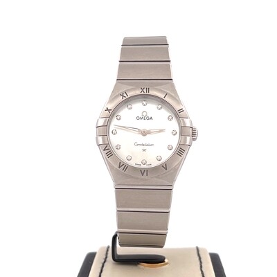 Omega Constellation Quartz
Manhattan Steel MOP Diamond Dial 28 MM Quartz B&amp;P 2019 Perfect Condition