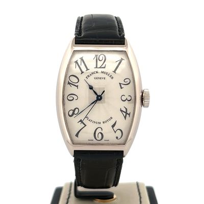 Franck Muller Cintrée Curvex Certified Platinum Rotor 18 KT White Gold White Dial B&amp;P
