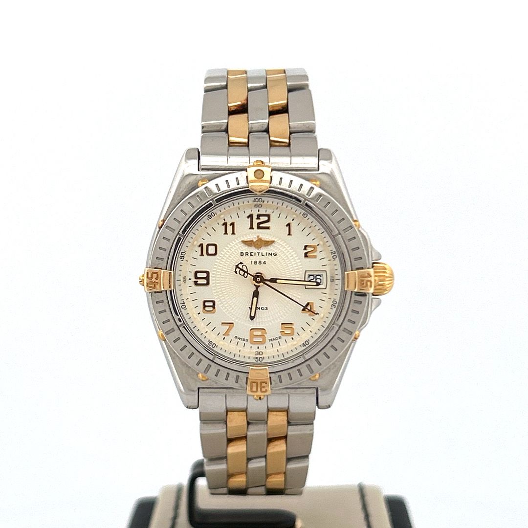 Breitling Wings Lady
31MM White Dial Yellow Gold/Steel Quartz B&amp;P