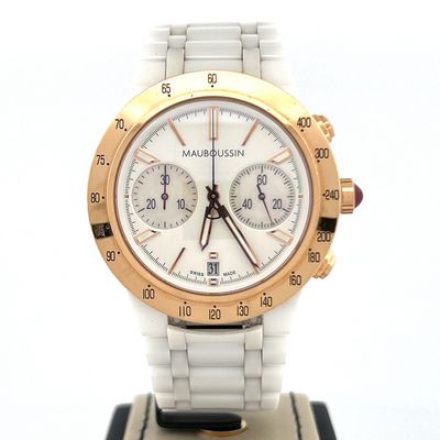 Mauboussin
LIFE FOR EVER 42MM 18KT Yellow Gold Bezel backcase White Dial Ceramic Bracelet