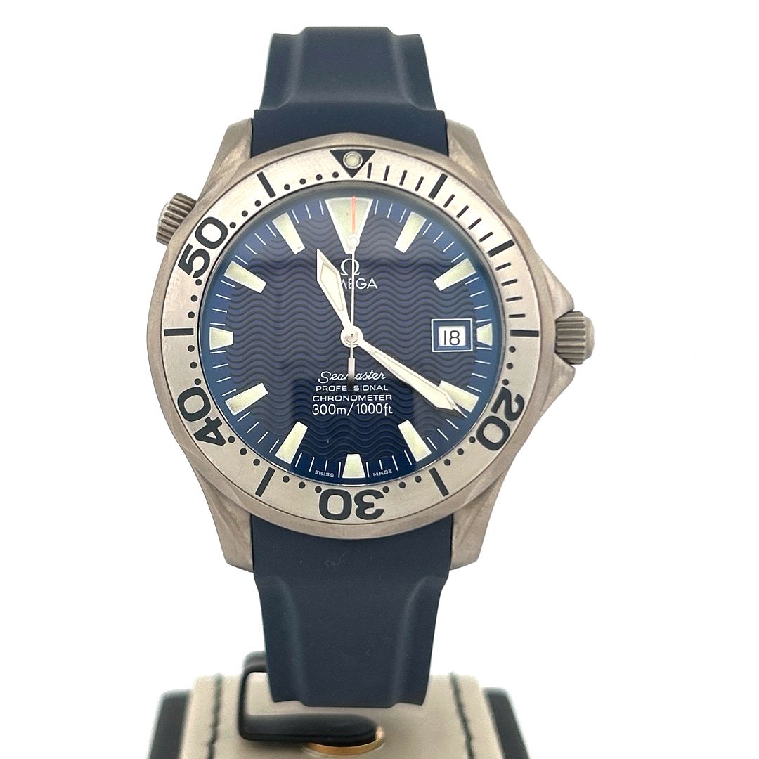 Omega Seamaster 41mm Titanium case Blue wave dial Box Only