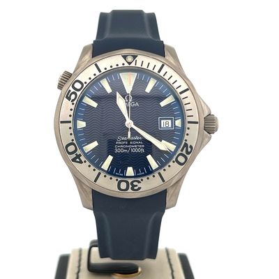 Omega Seamaster 41mm Titanium case Blue wave dial Box Only