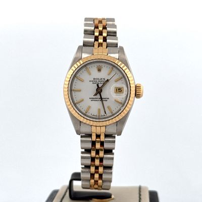 Rolex Lady-Datejust 26MM Yellow Gold/Steel White Dial B&amp;P 1991