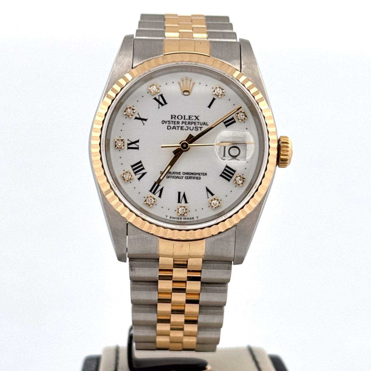 Rolex Datejust 36  36MM Steel/18K Yellow Gold | White Roman Diamond Dial | B&amp;P1991