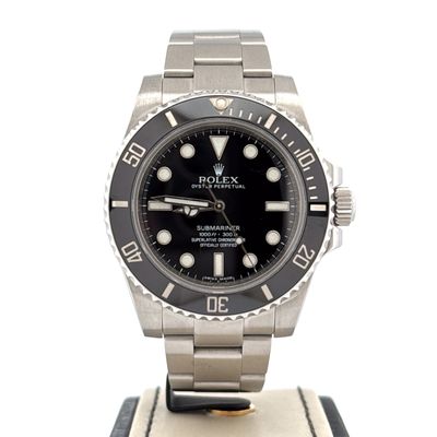 Rolex Submariner (No Date) 40MM No Date | Black Ceramic | Steel | B&amp;P2016 MINT