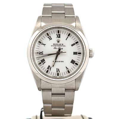 Rolex Air King Certified 34MM Steel Watch | White Dial | Roman numerals | B&amp;P 1997