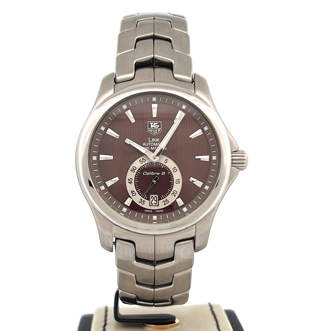 TAG Heuer Link Calibre 6 Automatic 39MM Steel Brown Dial