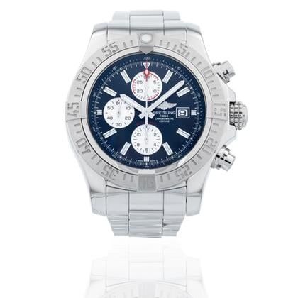 Breitling Super Avenger II 48MM Chronograph Steel Men's Watch | Black Dial | Box and Papers 2020 Used (Very good) | Year of production 2020 | Original box | Original papers