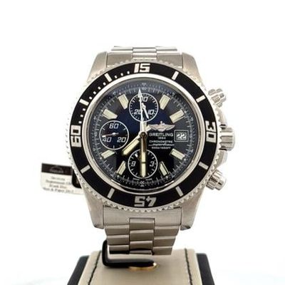 Breitling Superocean Chronograph II 44MM Steel Watch | Black Dial | B&amp;P2013 Used (Very good) | Year of production 2013 | Original box | Original papers