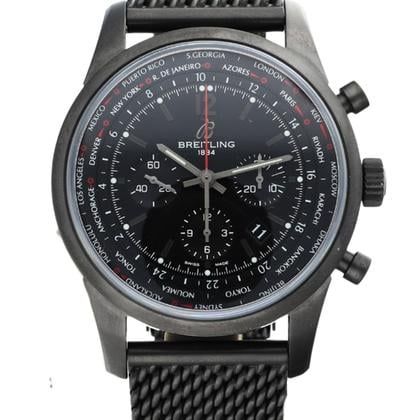 Breitling Transocean Unitime Pilot 46MM Watch | Steel Black PVD | B&amp;P2014 Used (Very good) | Year of production 2014 | Original box | Original papers